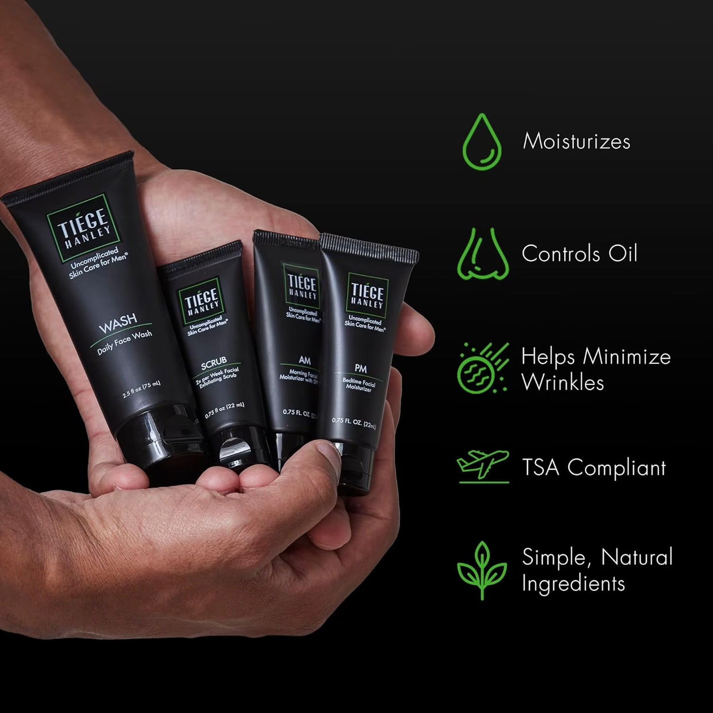 Tiege Hanley Essential Skin Care Routine for Men Level 1 Skin Care System