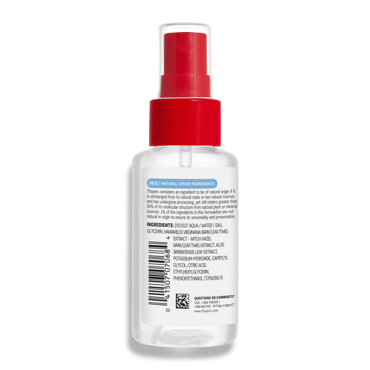 Thayers Witch Hazel Unscented Travel Size Face Mist for Sensitive Skin – 3 oz