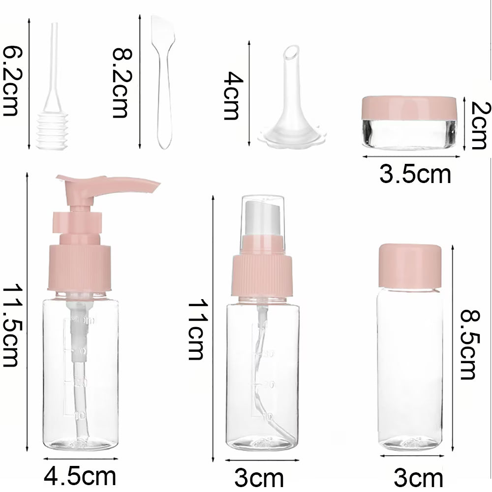 Travel Bottles Set 13-Piece TSA Approved Travel Size Toiletry Bottles Kit with Zipper Bag