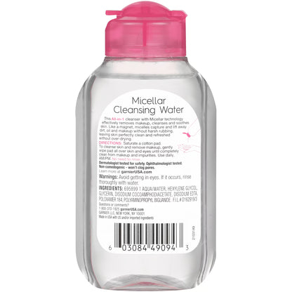Garnier SkinActive Micellar Cleansing Water Makeup Remover & Face Cleanser – 3.4 fl oz