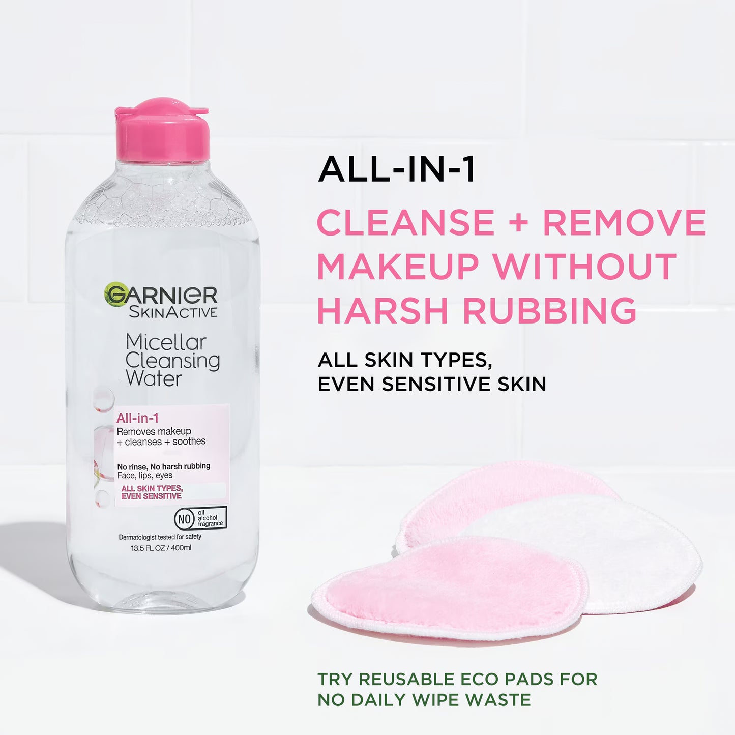 Garnier SkinActive Micellar Cleansing Water Makeup Remover & Face Cleanser – 3.4 fl oz