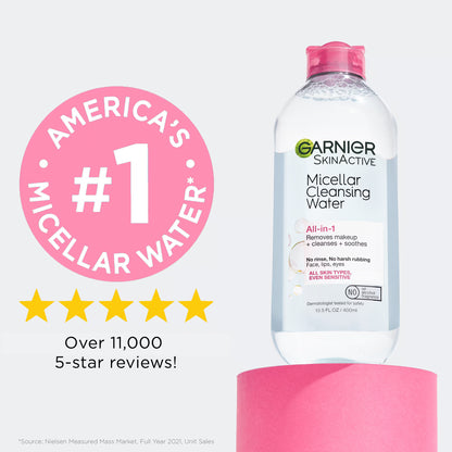 Garnier SkinActive Micellar Cleansing Water Makeup Remover & Face Cleanser – 3.4 fl oz