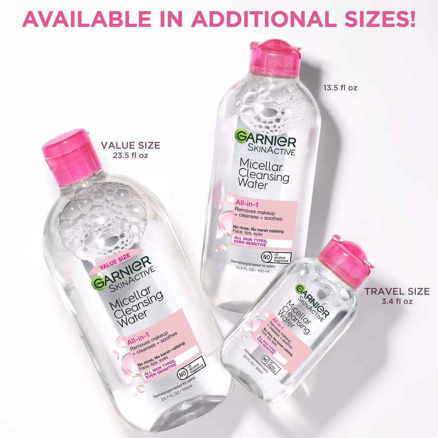 Garnier SkinActive Micellar Cleansing Water Makeup Remover & Face Cleanser – 3.4 fl oz