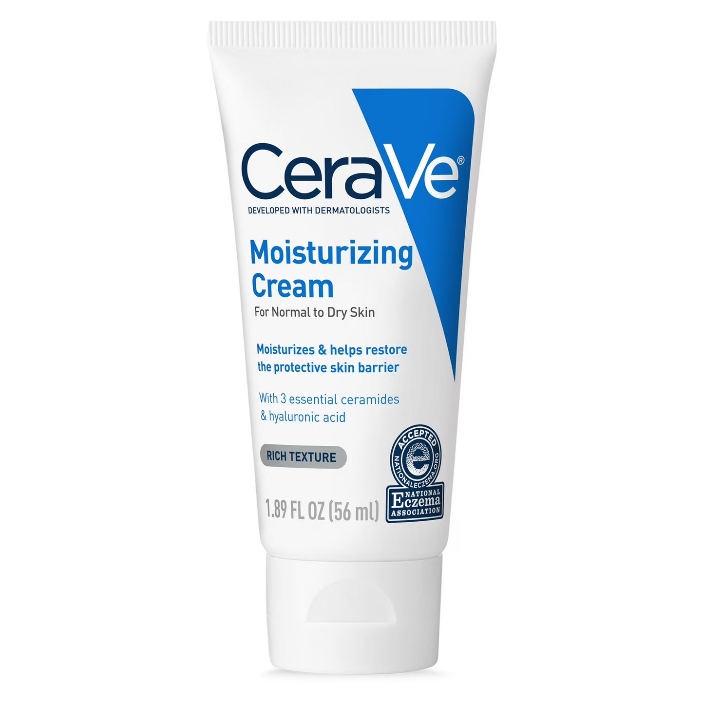 CeraVe Moisturizing Cream Travel Size Face & Body Moisturizer for Normal to Very Dry Skin – 1.89 oz