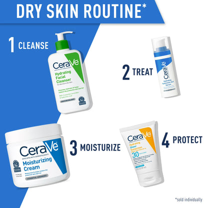 CeraVe Moisturizing Cream Travel Size Face & Body Moisturizer for Normal to Very Dry Skin – 1.89 oz