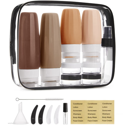 BAGSMART 18-Piece TSA Approved Travel Bottles & Toiletry Containers Set