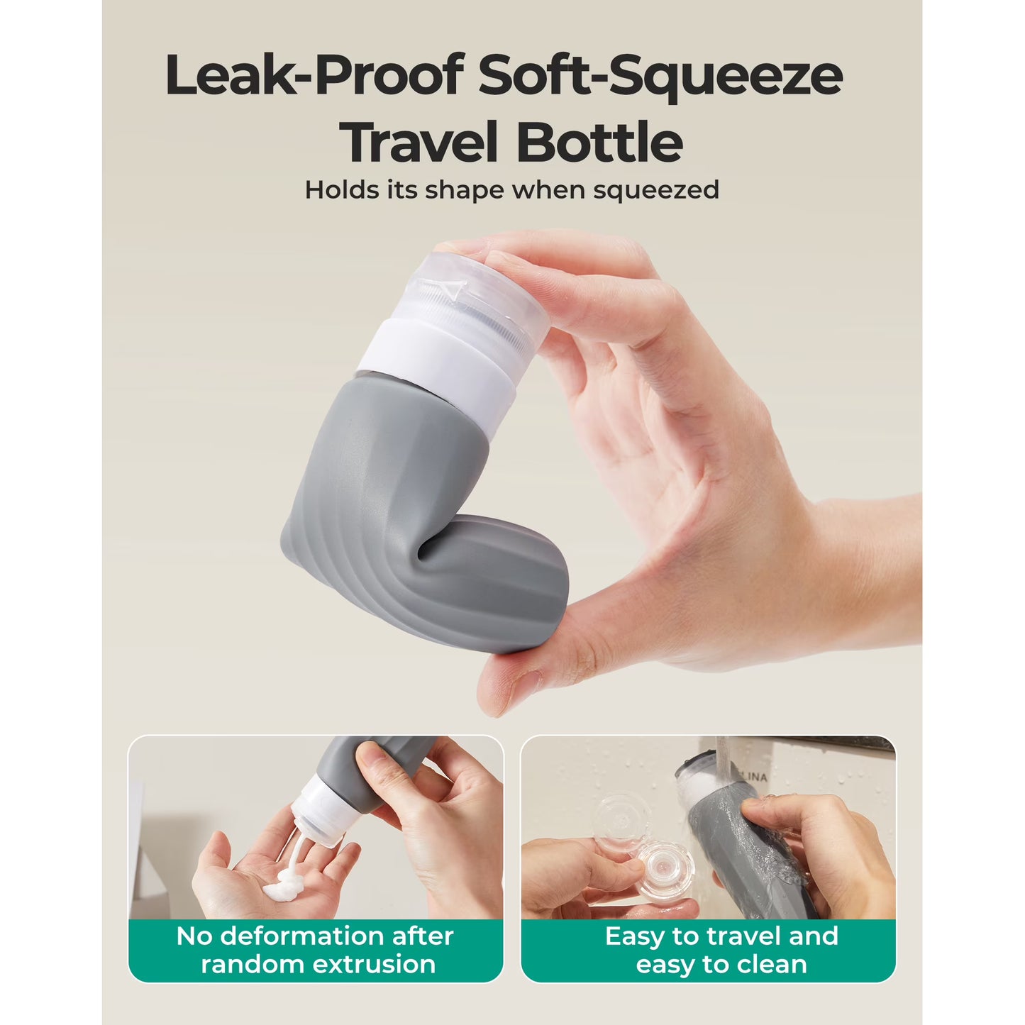 BAGSMART 18-Piece TSA Approved Travel Bottles & Toiletry Containers Set