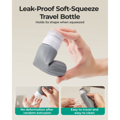 BAGSMART 18-Piece TSA Approved Travel Bottles & Toiletry Containers Set