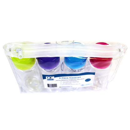 Quality Choice 6-Piece TSA Approved Travel Bottle Kit with Clear Zipper Bag