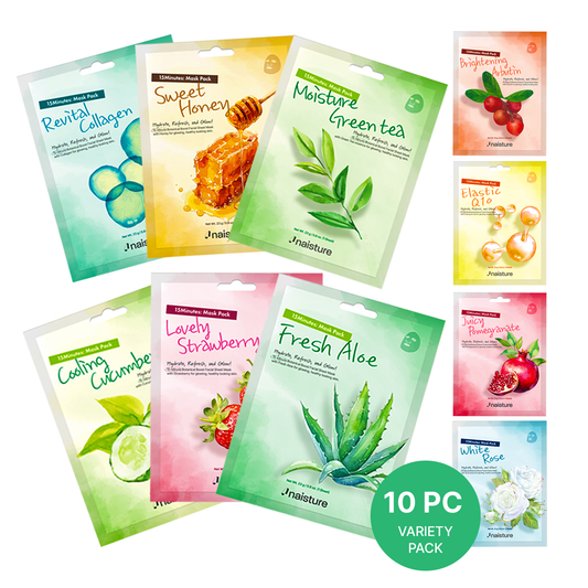 Naisture Home Bundle 15 Minutes Mask Assorted Face Sheet Mask Pack – 10 Piece