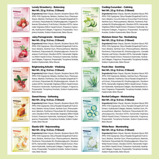 Naisture Home Bundle 15 Minutes Mask Assorted Face Sheet Mask Pack – 10 Piece