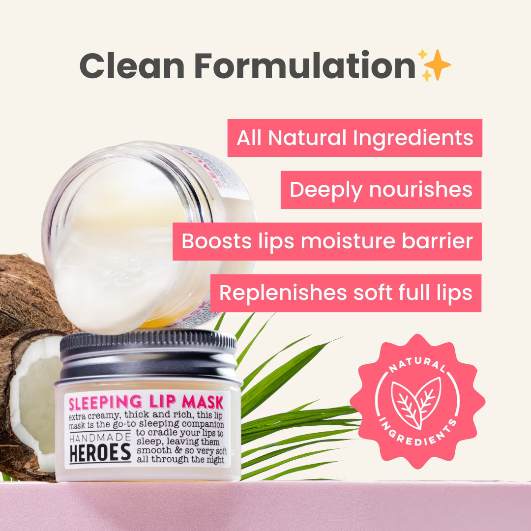 Handmade Heroes Cocolicious Luscious Lip Mask Midnight Recovery – Overnight Hydration & Repair