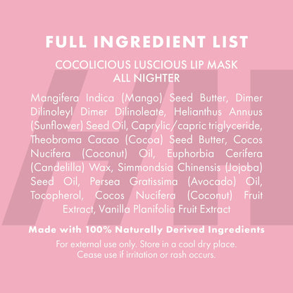 Handmade Heroes Cocolicious Luscious Lip Mask Midnight Recovery – Overnight Hydration & Repair