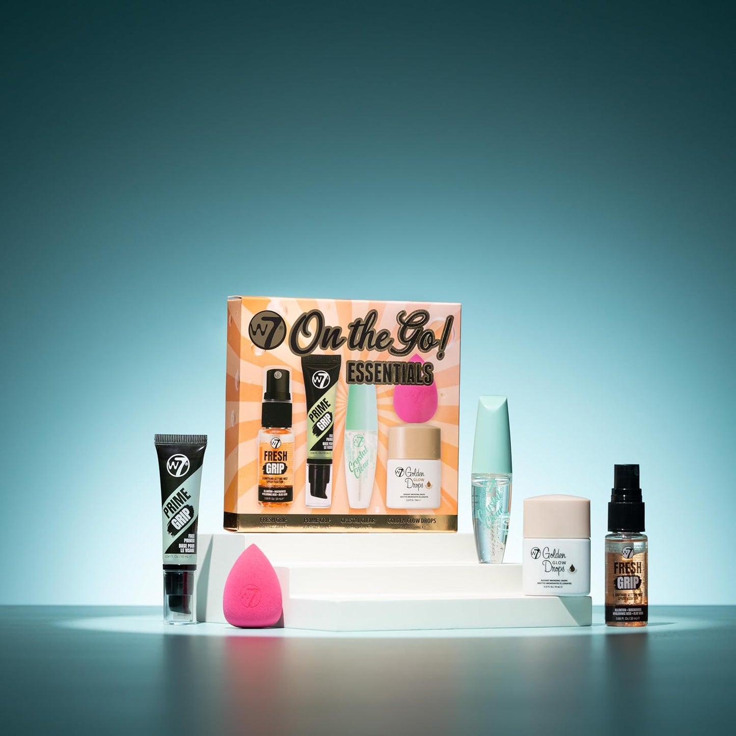 W7 On the Go Essentials Set Mini Makeup Must-Haves Travel Size Kit
