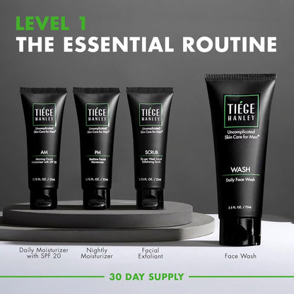 Tiege Hanley Essential Skin Care Routine for Men Level 1 Skin Care System