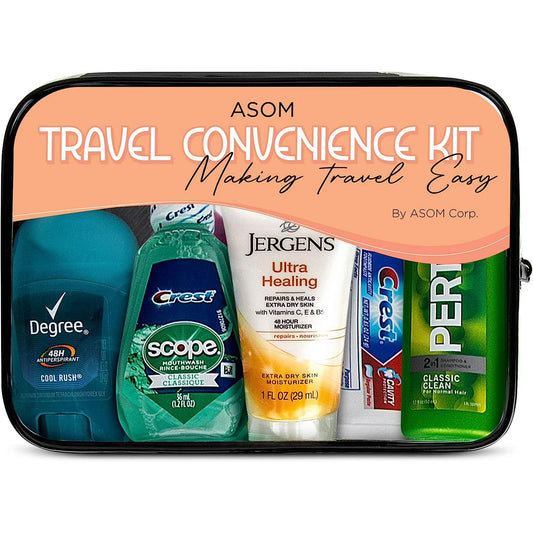 Unisex Toiletry Travel Kit TSA Approved Personal Care & Hygiene Essentials Set – 20 Piece