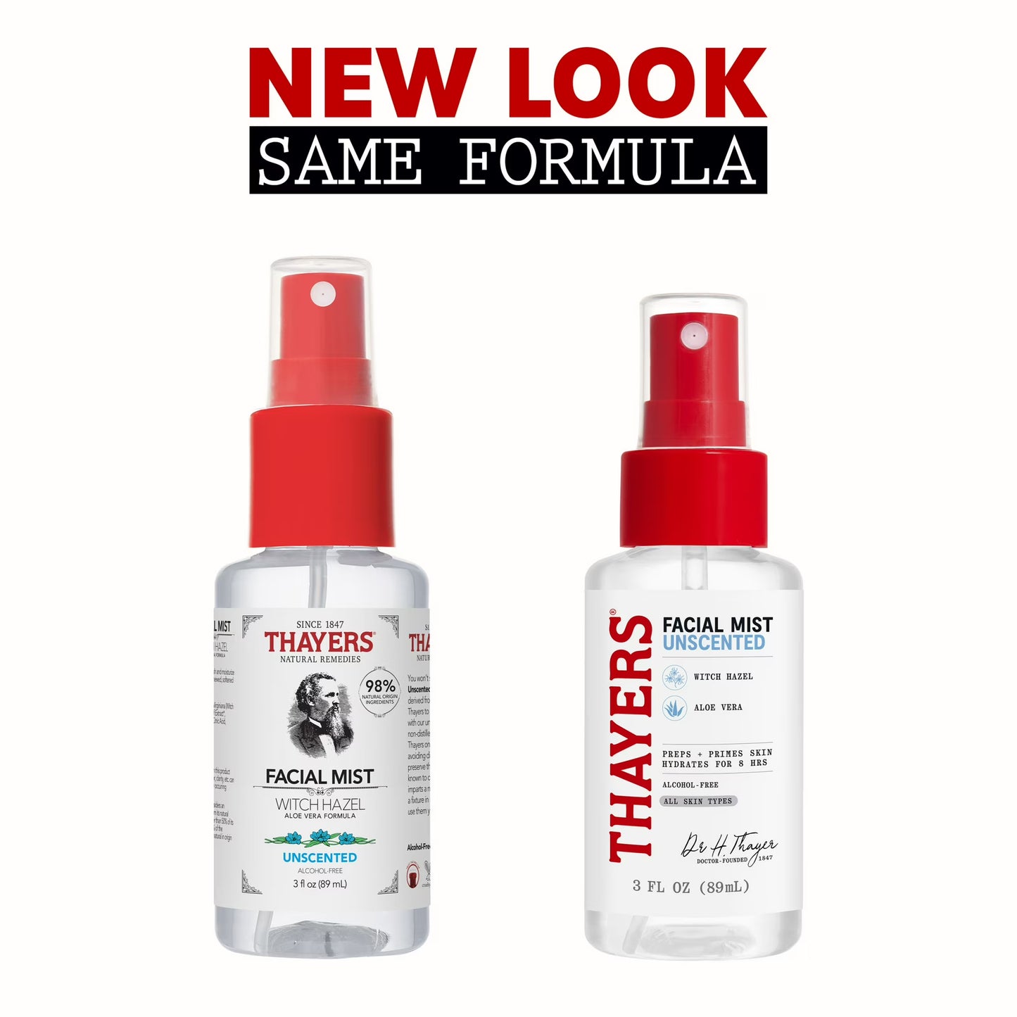 Thayers Witch Hazel Unscented Travel Size Face Mist for Sensitive Skin – 3 oz